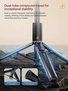 D8 1-Second Pop-Up Selfie Stick Tripod, 360° Rotating Phone Tripod Stand With Detachable Remote Control, Reinforced Bone Structure For Stable Support, Freely Expandable On Ground, Portable Pocket-Sized Selfie Monopod, Suitable For Travel Vlog Outdoor Live Streaming, Compatible With IPhone And Android Smartphones, Anti-Shake Phone Photography Stand, Suitable For Selfies, Group Photos, Video Recording - one-size - View 6