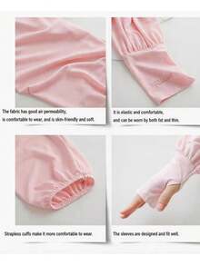 Pelindung Lengan Sutra Es Pelindung UV, Penutup Lengan Pelindung Matahari Musim Panas yang Sejuk dan Bernapas, Pelindung Lengan Elastis Tinggi Longgar Unisex untuk Bersepeda, Mengemudi, Olahraga Luar Ruangan, Warna Polos dengan Logo Acak, Hadiah untuk Pecinta Aktivitas Luar Ruangan - Beraneka warna - View 4