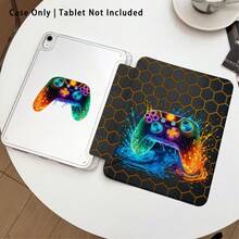 遊戲控制器圖案彩繪效果平板保護殼附支架，相容 Honor 8/9/10/X8/X8A/X9/X8Pro/X9Pro、MatePad SE 11 吋/MatePad 11 吋/11.5 吋/MatePad Pro、Apple 10 代/11 代 2025 (A16)、Galaxy Tab A7/A9 及其他熱門機型 - 款式14 - 查看 2