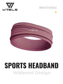 1 pièce Bandeau de sport WRELS pour femmes, couleur unie, absorbant la transpiration, antidérapant, séchage rapide, respirant, accessoire de football - Multicolore - Voir 6