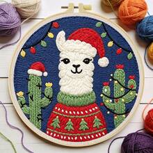 1pc DIY Punch Needle Kits For Beginners Animals Theme With Hoop Embroidery Punch Needle Starter Craft Set Easy For Adults Festival Gift And Decoration - Animals Theme - View 6
