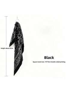 Khăn vuông lụa giả họa tiết Paisley cổ điển, khăn đa năng phong cách hip-hop unisex kiểu Âu Mỹ, phù hợp làm băng đô nhảy đường phố và trang trí quần - Nhiều màu - Xem 3
