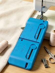 4-In-1 Seam Ripper Tool, Dual Magnetic Design, Built-In Ruler, Edge Guide And Stitch Marker, Includes Tailor's Chalk, Multi-Functional Sewing Repair Accessory, Suitable For DIY Sewing Projects - Multicolor - View 4