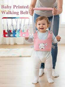 Cartoon Baby Walking Harness, Baby Walking Traction Strap, Infant Anti-Fall Walking Support Belt, Toddler Walking Traction Rope, Wide Sponge Soft Handle, Adjustable Double Shoulder Straps Fit Different Height Babies, Assist 6-18 Months Old Babies Practice Standing And Walking, Suitable For Home Indoor And Outdoor Community Strolling - Multicolor - View 5