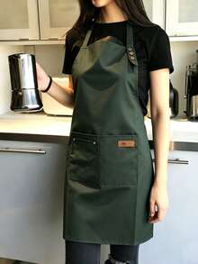 1pc Pocket Kitchen Apron, Neutral Multi-Pocket Cooking Apron, Adjustable, Polyester Material, Suitable For Men And Women Bakers And Chefs, Applicable For Cooking, Baking, Gardening, Coffee Shop, Kitchen, Bathroom, Home, Women's Apron - Multicolor - View 8