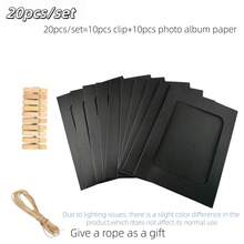 20pcs/Set Paper Photo Frame Set, Hanging Photo Display Banner, DIY Clip Photo Display Rack, Suitable For Home, Baby Room, Office, Wedding And Party Decoration - Multicolor - View 15