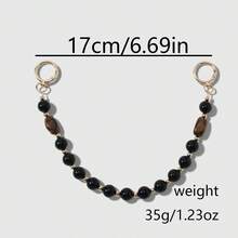 1pc Premium Unique Casual Multi-Color Asymmetrical Faux Natural Stone Round Beads DIY Keychain Bag Pendant, Suitable For Girls, Best Friends Daily Wear, Holiday Gift - Multicolor - View 11