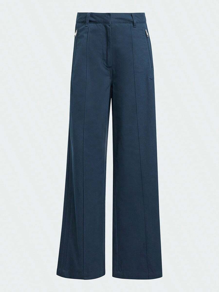 Adidas Women's Loose Straight Leg Knit Pants, Versatile Comfortable Casual Long Pants For Spring And Autumn IY7406 - Dark Blue - View 1