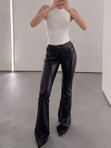 Fashionable Casual Everyday Wear Pants - Black - View 2