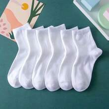Cotton 6/10/15/20 Pairs Unisex Minimalist Solid Color Mid-Calf Socks - Multicolor - View 2