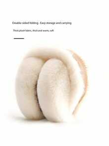1pc New Cashmere Velvet Earmuffs, Designed For Women, Winter Style, Lined With Fleece To Enhance Warmth, Suitable For Horse Riding, Keeps Ears Warm And Effectively Protects Against Cold - Multicolor - View 9