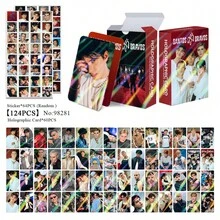 124pcs S-A-N-T-O-S- -B-R-A-V-O-S K-POP Idol LOMO Holographic Cards - A - View 6