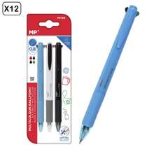 Dam 12 PACKS PEN 4 COLORS 3 Pcs. Blue, Black, And White Body. - Blue 1pc - View 1