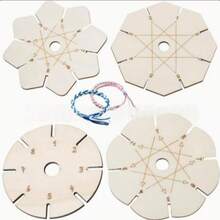 4/1 Pc Braiding Flower Shape Wooden Disk Bracelet Braiding Tool,Braiding Combination Rope Braiding, DIY Jewelry Making, Handicraft Making, Lightweight Braiding Auxiliary Tool, Jewelry Making Tool, Suitable For DIY Enthusiasts - Multicolor - View 10