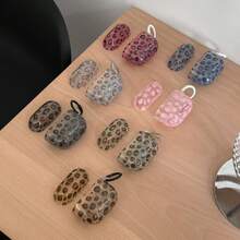European And American 7-Color Transparent Leopard Print + Ring Earphone Case Compatible With AirPods Pro 3 New Pro 2 Protective Cover Pro Cute Apple 4 Minimalist 3 Personalized 1/2 Generation Girls Earphone Case Protective Cover Spring/Summer Earphone Case/Birthday Gift/Holiday Gift - Multicolor - View 4