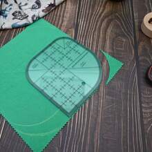 Sewing Curved Cutting Template Ruler, Handmade Patchwork Rounded Corner Cutting Ruler, Transparent Acrylic Patchwork Tool, DIY Fabric Curved Positioning Sewing Drawing Ruler, Suitable For Sewing Projects, Handicrafts, Clothing Creation, Sewing Tools - Transparent - View 11