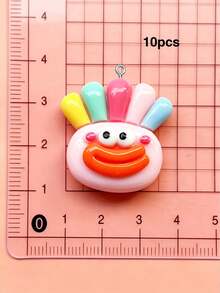 10/20/100pcs Cartoon Glossy Big Mouth Pendant Charm DIY Handmade Keychain Bag Charm Accessory - Cookie Monster - View 9