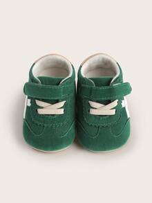 Spring/Autumn 3-6-9 Months Unisex Infant Solid Color Casual Shoes Soft Sole Anti-Slip Walking Shoes Fashion Minimalist Newborn Shoes - Green - View 5