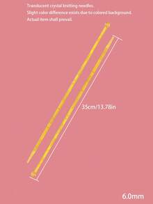 35cm Colorful Transparent Crystal Knitting Needle Set, Covers 4.0-10.0mm 7 Common Sizes, Suitable For Knitting Blankets, Cushions, Sweaters, Rugs, Pillows And Other Fabrics - Crystal Knitting Needle - View 15