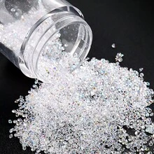 優雅迷你水鑽 2mm AB色尖底水鑽，多用途無味寶石，適合提升時尚感與美甲藝術，適用於DIY閃亮美甲飾品製作 - 彩色 - 查看 6