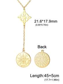 LIKGREAT 1pc Double Amulet Protection Necklace Knot Pentagram Four-Character Stainless Steel Protective Jewelry Wholesale - Fashion Series - View 28