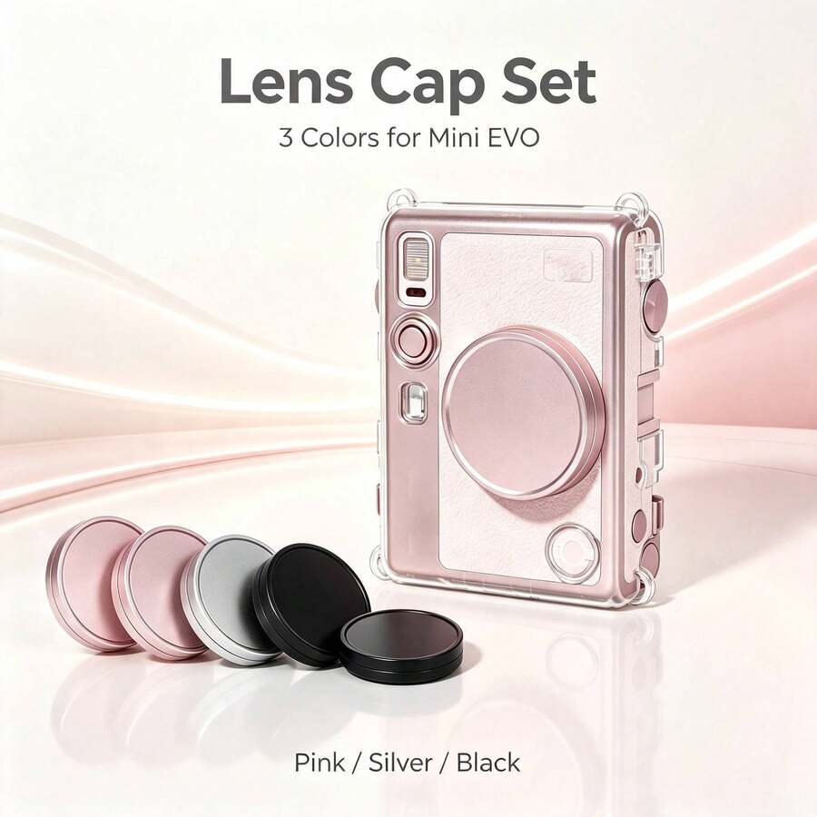 1pc Dustproof Lens Cap Lens Protective Cover Compatible With Fujifilm Mini Instant Camera Aluminum Alloy Lens Cap Protective Cover - View 1