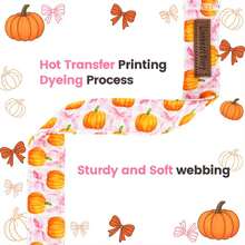 Lionheart Glory Autumn Dog Collar Pumpkin Bow Print Pink Adjustable Collar Dog Party Pet Gift - Baby Pink - View 5