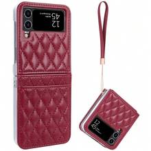 VIETAO 人造皮革手機殼 附腕帶與卡槽 適用於 Galaxy Z Flip 8 7 6 5 4 Flip8 手機保護殼 - 紅色 - 查看 9