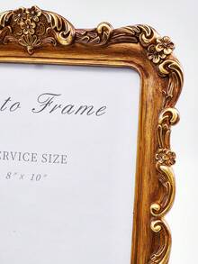 1件裝歐式金色3D浮雕長方形樹脂相框，壁掛/桌面雙用宮廷風相框，法式雕花家居裝飾框，巴洛克直式相框，家居軟裝工藝，浪漫婚禮裝飾相框，奶油色INS風紀念相框，奢華掛框，適用於臥室、梳妝台、玄關、壁爐牆面裝飾，婚紗店展示框，攝影道具，喬遷節日生日禮物相框 - A - 查看 12
