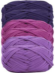 6pcs/600g Multi-Color Premium T-Shirt Yarn - High Elasticity Rope-Like Yarn, Soft Elastic Polyester Yarn, Suitable For Vibrant Crochet Projects, Ideal Choice For Home Decor DIY Crafts, Multi-Color Yarn | Polyester Yarn | Knitting Accessories - Multiple Styles - View 14