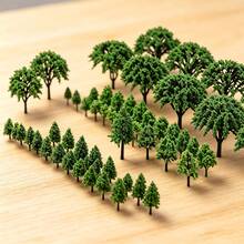 50 piezas de árboles en miniatura realistas para paisaje de tren a escala, árboles de arbustos de 2-6cm/0.79-2.36in, árboles de modelo 3D, mini árboles, adecuados para manualidades DIY, modelos arquitectónicos, modelos de árboles artificiales para juegos de , decoración del hogar - Multicolor - Ver 10