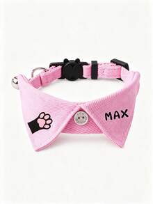 Kalung Kucing Personalisasi dengan Nama & Jejak Kaki Kustom - Cocok untuk Pemakaian Sehari-hari, Properti Foto, Lonceng & Gesper, Dasi Kupu-kupu Ringan dan Nyaman untuk Label, Papan Nama, untuk & Jalan-jalan - MultiWarna - View 8