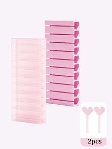 Nail Art Transfer Foil Storage Box Organizer, Suitable For Nail Foil Rolls, Stickers, Decals, Pink White Gray Dust-Proof Nail Tool Storage Box, Salon Use - Multicolor - View 13