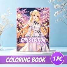 [NEW CIRLS EDITION Coloring Book] 1pc Original Coloring Book ,22 Pages Single-Sided Printing,Clear Lines And Exquisite Patterns,Ideal For Relaxation | Perfect Gift For New Year, Christmas,Birthdays,School Holidays,Perfect For Adults & Teens & Child - Anime Girl - View 2