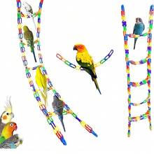 200pcs/100pcs Rantai Plastik, Warna Campuran Pelangi DIY Rantai Klip Bentuk C Kait Ayunan Mainan Sangkar Panjat, Cocok Untuk Burung, Sugar Glider, Tikus, Burung Beo - View 4