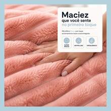Cobertor Grosso Casal Corttex 400g/m² Boston Toque Macio Alta Gramatura Qualidade Premium - Verde Pastel - Visão 2