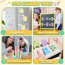 100pcs Travel Magnetic Building Blocks, Magnetic Construction Toy, STEM Learning Blocks Set, Macaron Theme, Parent-Child Interaction, Suitable As Back To School Gift, Birthday Gift, For 3 Years Old Boys And Girls - Multicolor - View 3