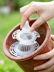 5pcs Flower Pot Bottom Filter Mesh, Durable Plastic Cone-Shaped Root Protector, Cage Structure Prevents Root Rot And Enhances Drainage, Suitable For Indoor And Outdoor Flower Pots, Indoor Gardening Accessories - New Arrival - View 8
