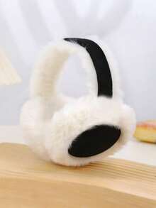 1pc New Cashmere Velvet Earmuffs, Designed For Women, Winter Style, Lined With Fleece To Enhance Warmth, Suitable For Horse Riding, Keeps Ears Warm And Effectively Protects Against Cold - Multicolor - View 14