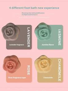 1 Box Of 12 Pieces Of Foot Bath Balls; Floral Rose Shape Bath Bombs; Bath Salt Balls; Ladies Gift Packaging; Random - 12 Pieces Per Box - View 8