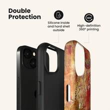 VESPOP Y2K Double Layer Anti-Drop Phone Case, Glossy Design, Vibrant Colors, Compatible With IPhone 17/16/15/14/13 Pro Max, Compatible With Galaxy S26/S25/S24 Ultra, Compatible With Pixel 10/9/8 Pro, Vintage Chinese Tiger Pattern - Mixed Color 6 - View 3