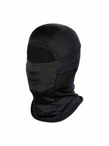 1pc Unisex Solid Color Printed Balaclava Hat Set, Single Hole Head Cover Full Face Mask For Cycling, Suitable For Daily Wear And Outdoor Activities - Multicolor - View 4