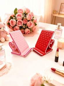 Romantic Heart-Shaped Phone Stand, Perfect Valentine's Day Gift For Her, Fashionable Desktop Decoration, Portable Non-Slip, Suitable For Live Streaming/Office/Broadcasting/Online Learning And More - Multicolor - View 11