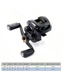 Reel Pancing Pro Max Profil Rendah Baitcasting Reel Water Drop Reel 7.1:1 8KG Drag 7+1BB Dengan Umpan Asli - MultiWarna - View 6