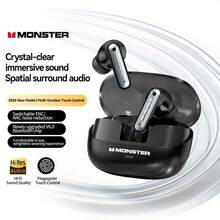 Monster Airstar A03 Wireless In-Ear Earbuds, Bluetooth 6.0, Supports ANC/ENC Spatial Noise Cancellation, Hi-Res High Resolution Audio & LDAC Dynamic Bass, 13mm Driver Unit, Smart Touch Control, Ultra Low Latency, Suitable For Gaming/Sports - View 14