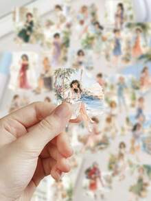 50pcs Vacation Stickers For Decorating Planner, Diary, Scrapbook, Luggage, Guitar, Skateboard, Manual, Notebook, Tablet, Water Bottle, Phone - Vacation - View 3