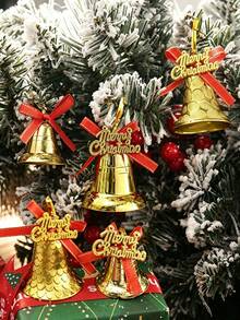1 Set Gold Christmas Bell Decorations, Suitable For Hanging On Christmas Tree And Yard Gift Boxes; Bell Pendant, Holiday Home And Outdoor Decor, Winter Party Decoration - A - View 9