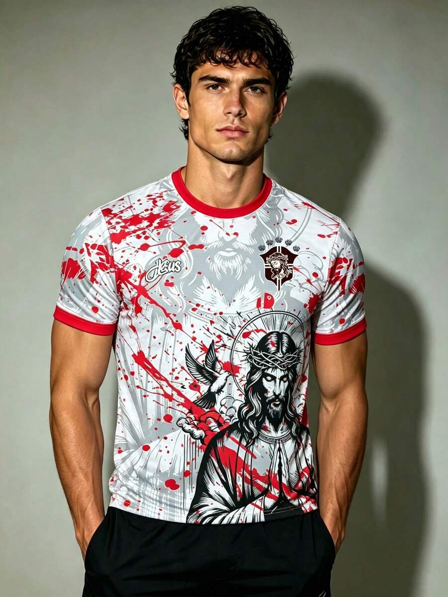Brazil Men's Soccer Jersey & Rio De Janeiro Youth Lightweight Soft & Match, Training, Casual Wear & Gift & Pattern