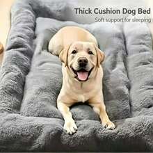 1pc Thickened Anti-Scratch Dog Bed Pad, All-Season Washable Pet Sleeping Mat, Warm And Durable Pet Bedding. Made Of Thickened Fabric, Strong And Wear-Resistant, Anti-Scratch And Anti-Bite, Tough, Effectively Resists Dog Scratching. Suitable For All Seasons, Warm Fabric, Provides Warmth In Cold Weather, Machine Washable, Doesn't Deform After Washing, Easy To Care For. - Grey - View 2