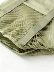 Portable Mesh Drawstring Tote Bag, Lightweight Storage Organizer For Kids And Baby Room - Multicolor - View 6